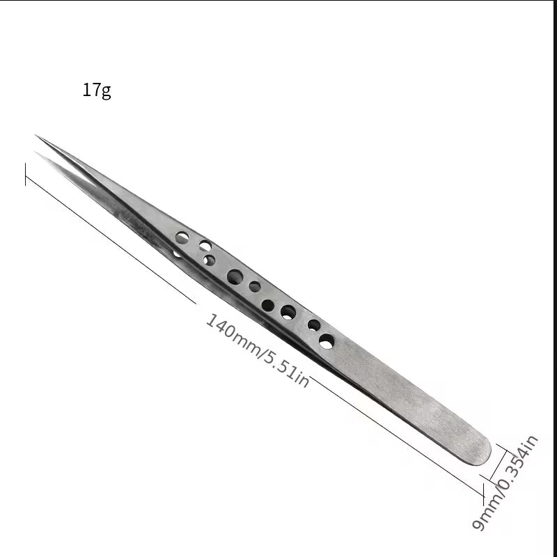 Precision Stainless Steel Straight Tip Tweezers