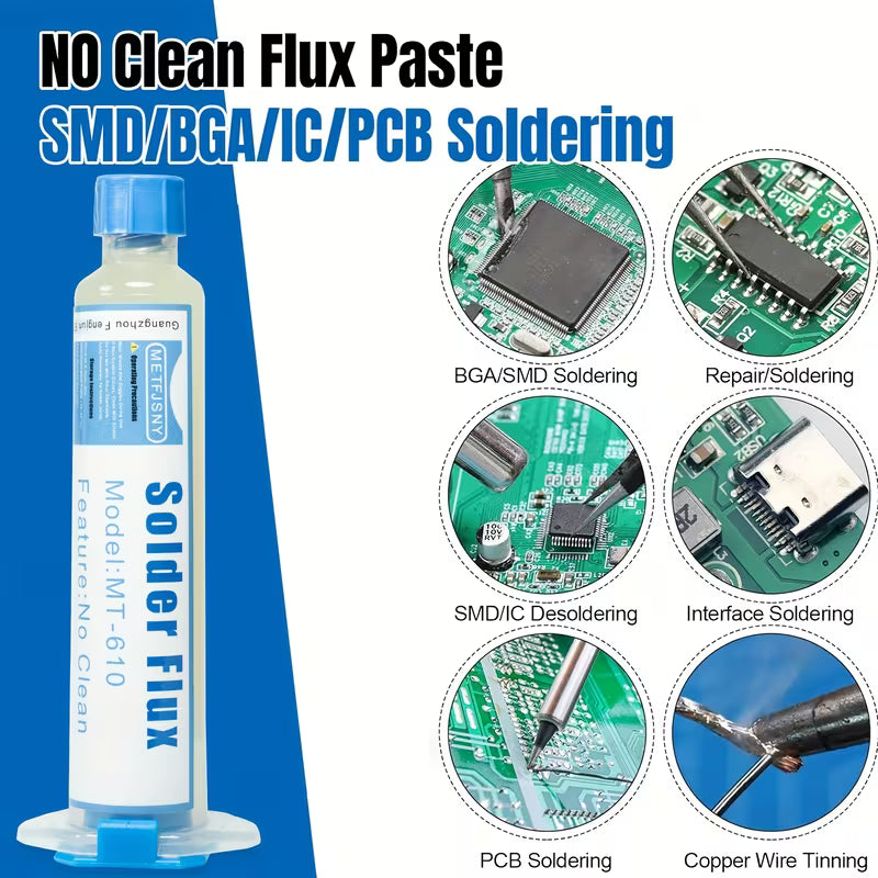 METFJSNY MT-610 No Clean Soldering Flux Paste