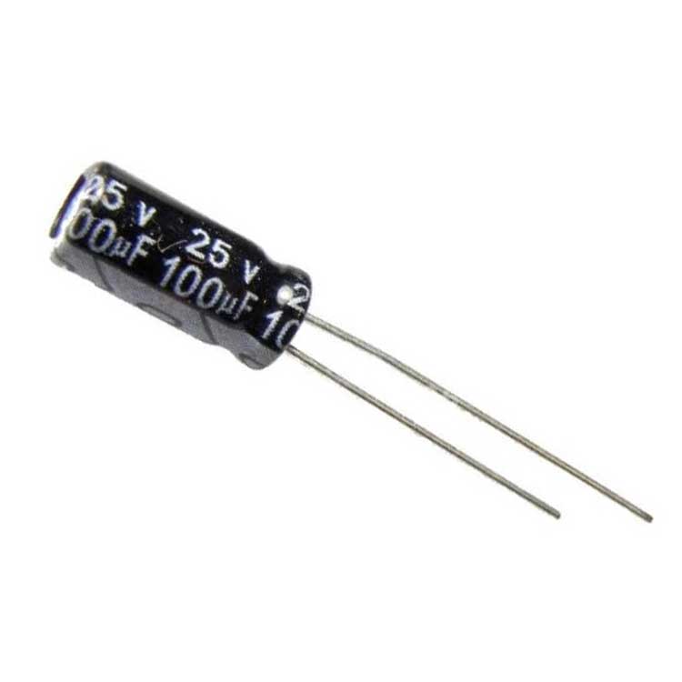 100UF 25V Electrolytic Capacitor
